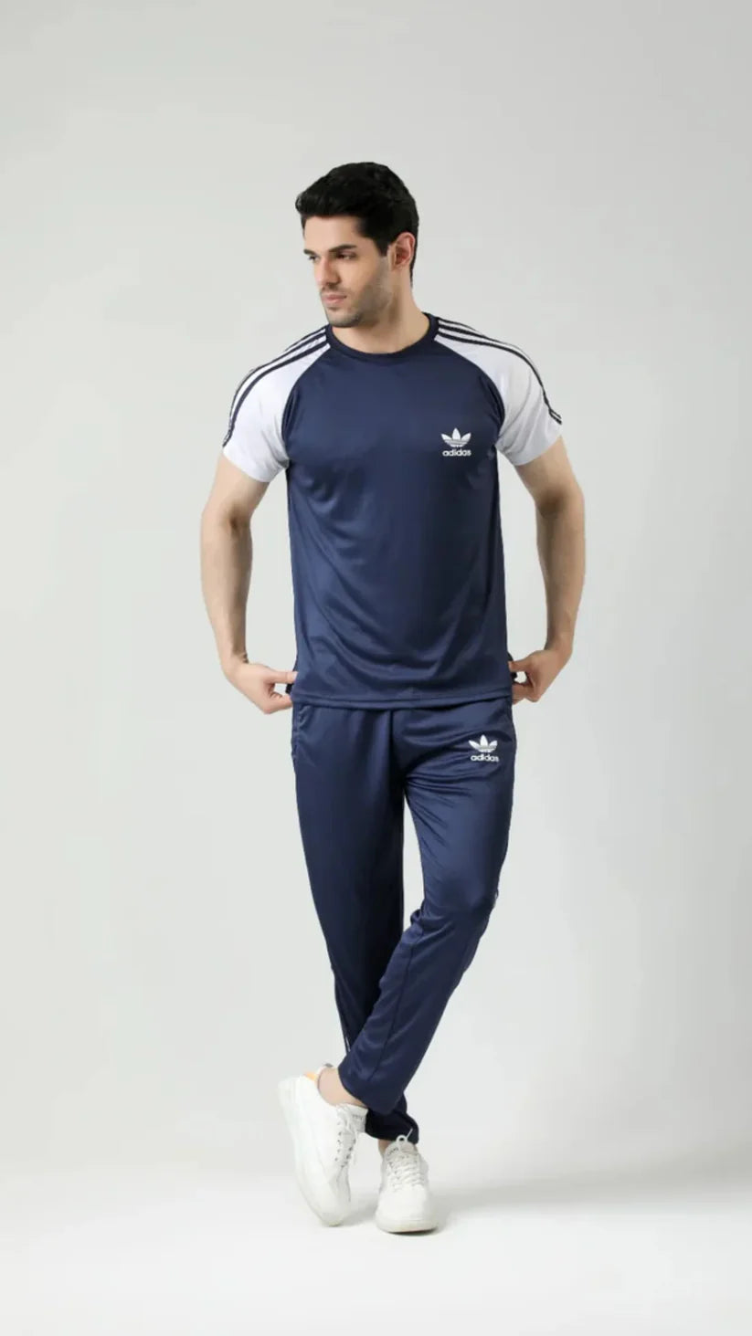 Adi Blue-White Tracksuit-For Summer