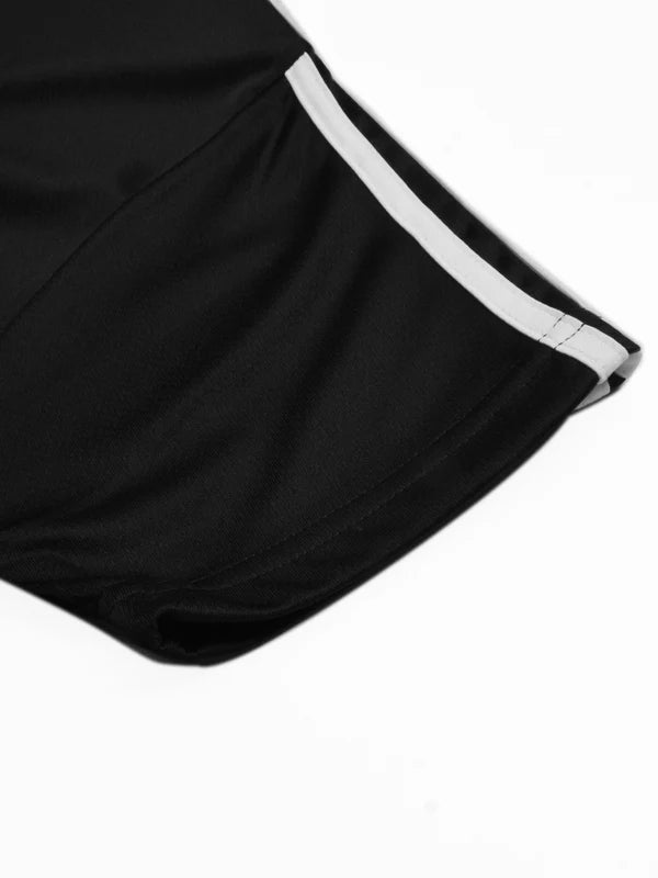Black Active Wear Tracksuit For Men By Fit
