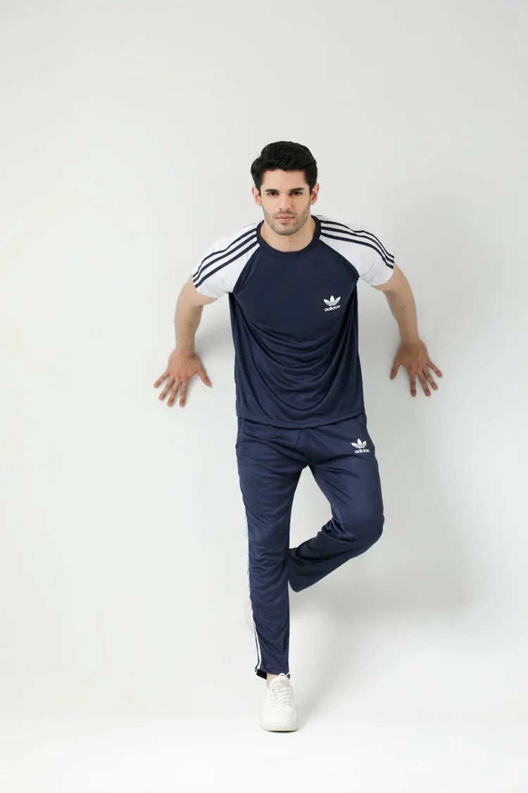 Adi Blue-White Tracksuit-For Summer