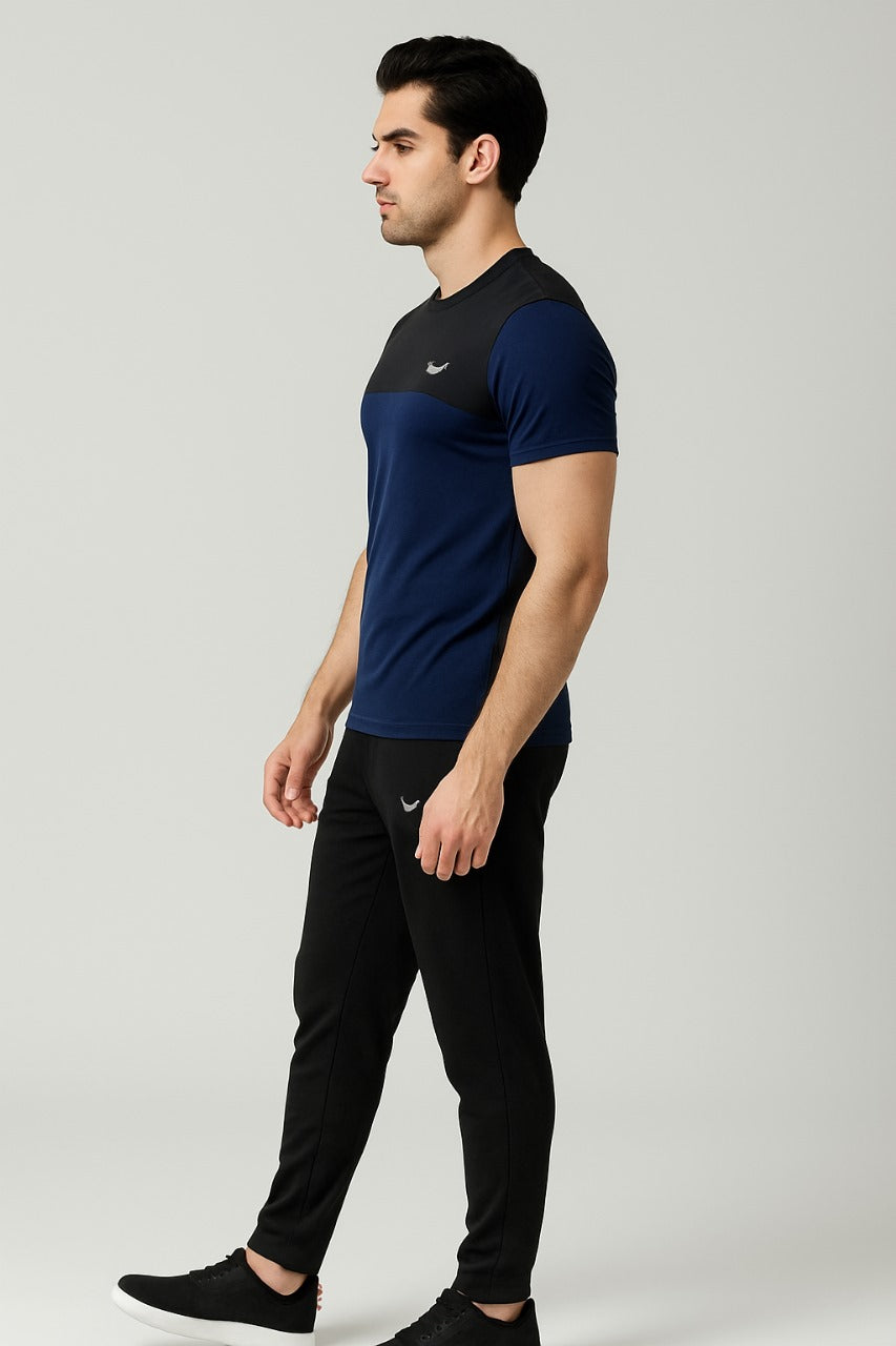 Drifit Blue-Black Combination Tracksuit-For Summer