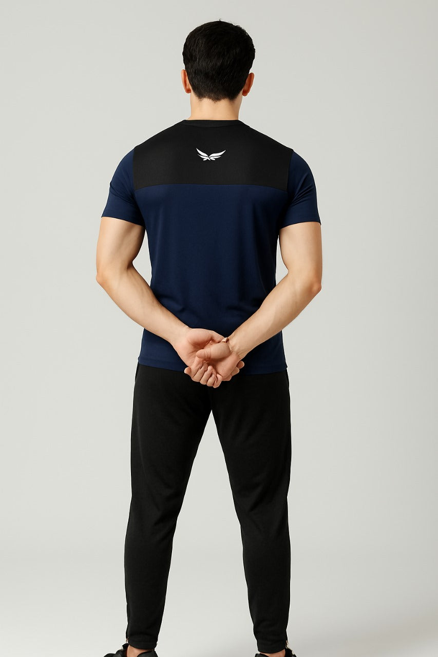 Drifit Blue-Black Combination Tracksuit-For Summer
